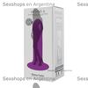 Dildo flexible violeta con sopapa